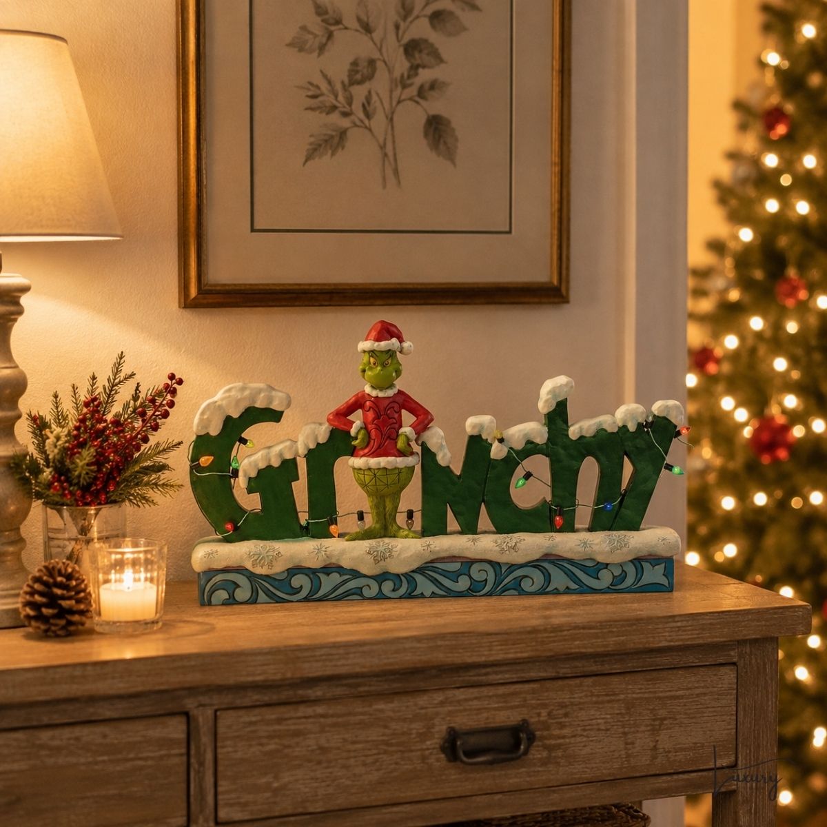 Disney Jim Shore Statuina Grinch  GRINCHY