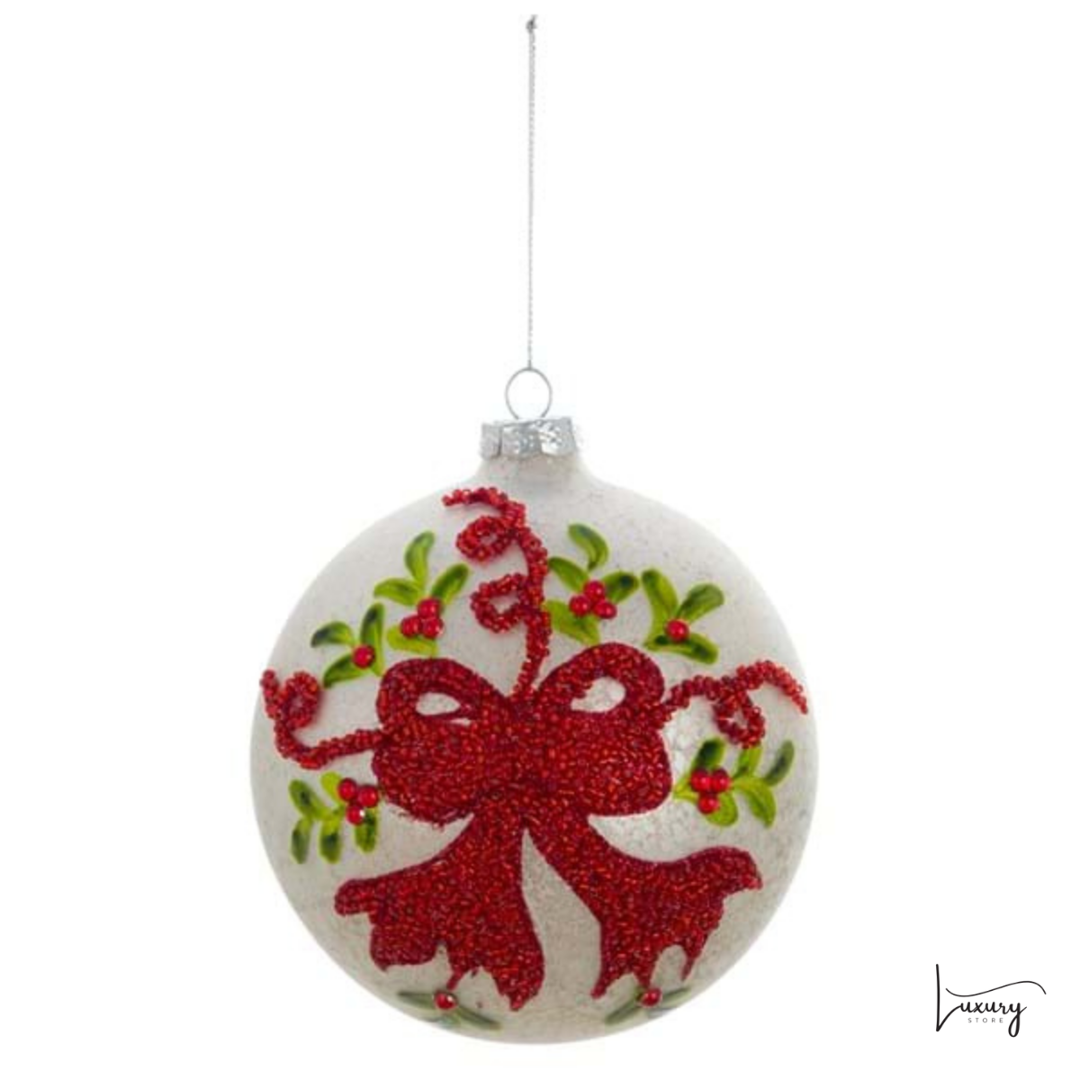 Blanc Mariclo' Addobbo con perline Serenata D'Inverno Collection