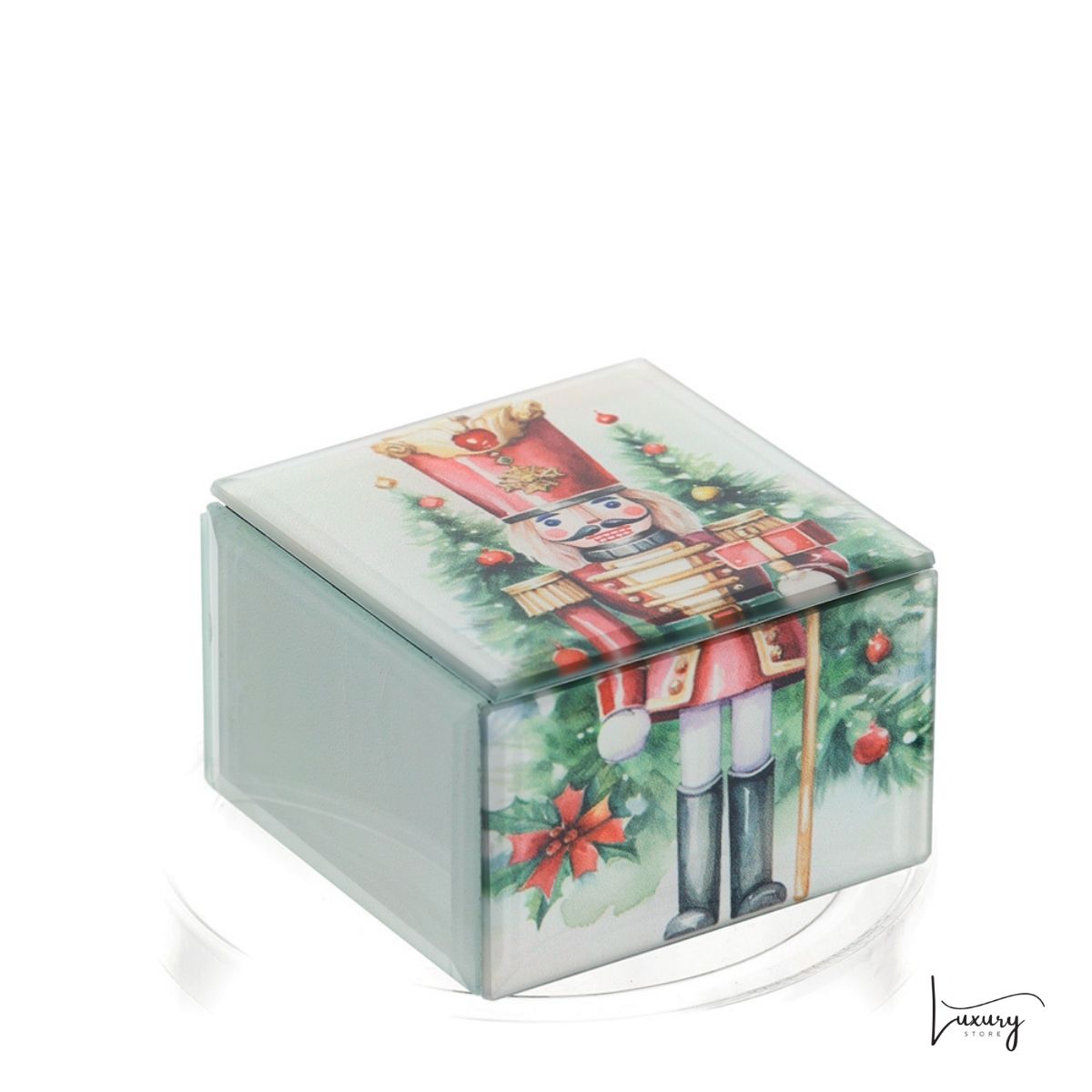 Hervit Cofanetto in legno e specchio 7*7*5