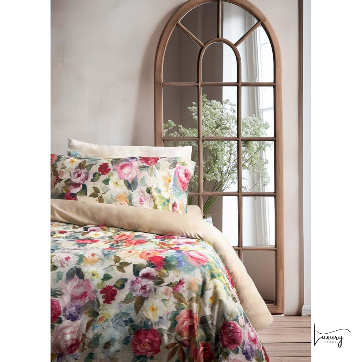 Blanc Mariclò Trapunta con copriguanciali Rose Collection