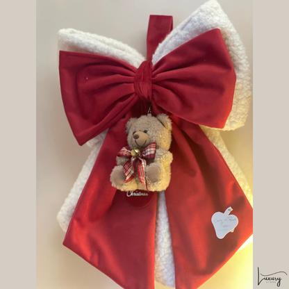 Cherry and Peach Doppio Fiocco con Orsetto