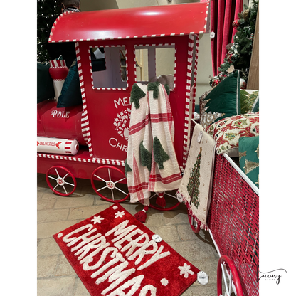 Blanc Mariclò Tappeto Fiocchi di Natale Collection