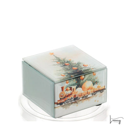 Hervit Cofanetto in legno e specchio 7*7*5