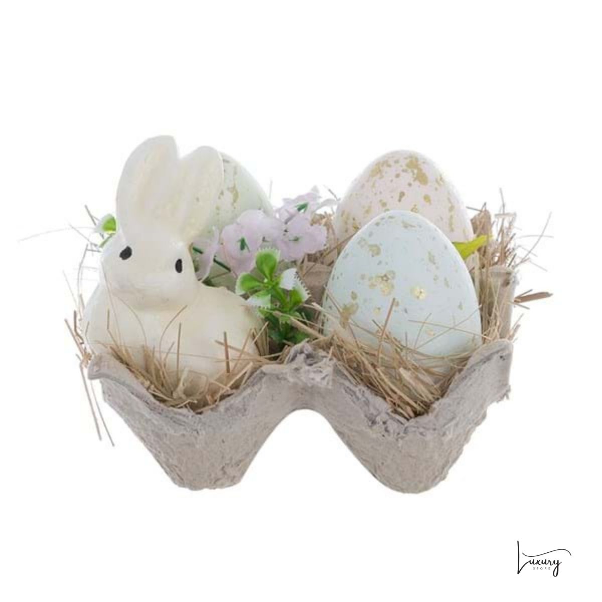 Blanc Mariclò Cestino con uova e coniglietto  Fior di Pasqua