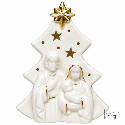 Mascagni Natività h. 12,5 in porcellana con led
