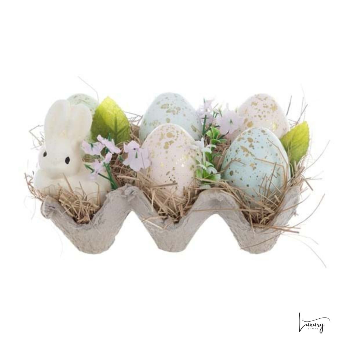 Blanc Mariclò Cestino con uova e coniglietto  Fior di Pasqua