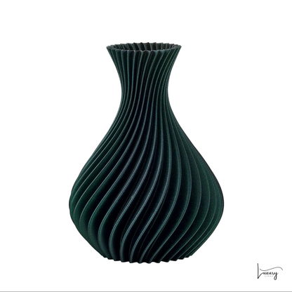 Melaverde Vaso Spirale Verde Glitter H. 21 CM