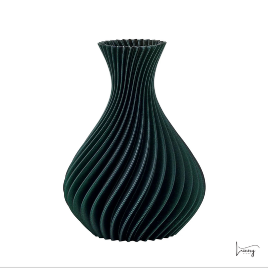 Melaverde Vaso Spirale Verde Glitter H. 21 CM