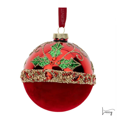 Hervit Sfera in vetro soffiato decorata a mano