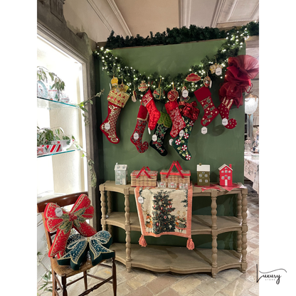 Blanc Mariclò Runner con nappe Favola di Natale Collection