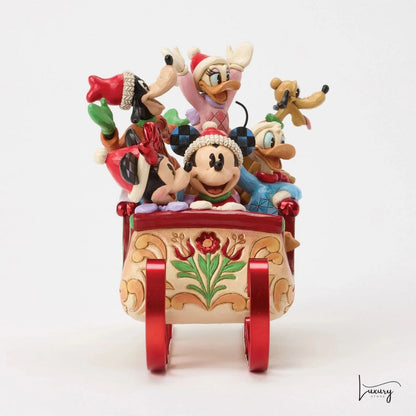 Disney Jim Shore Statuetta La Slitta di Topolino e i suoi Amici