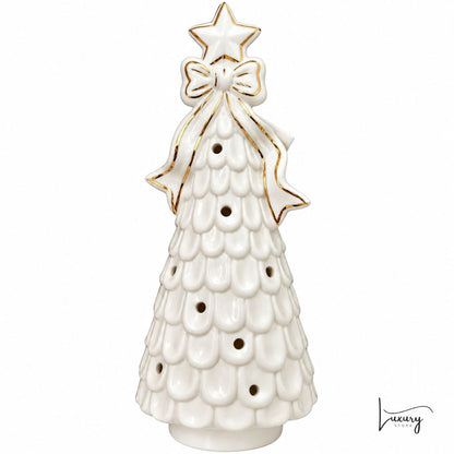 Mascagni Albero di natale in porcellana con led h. 22