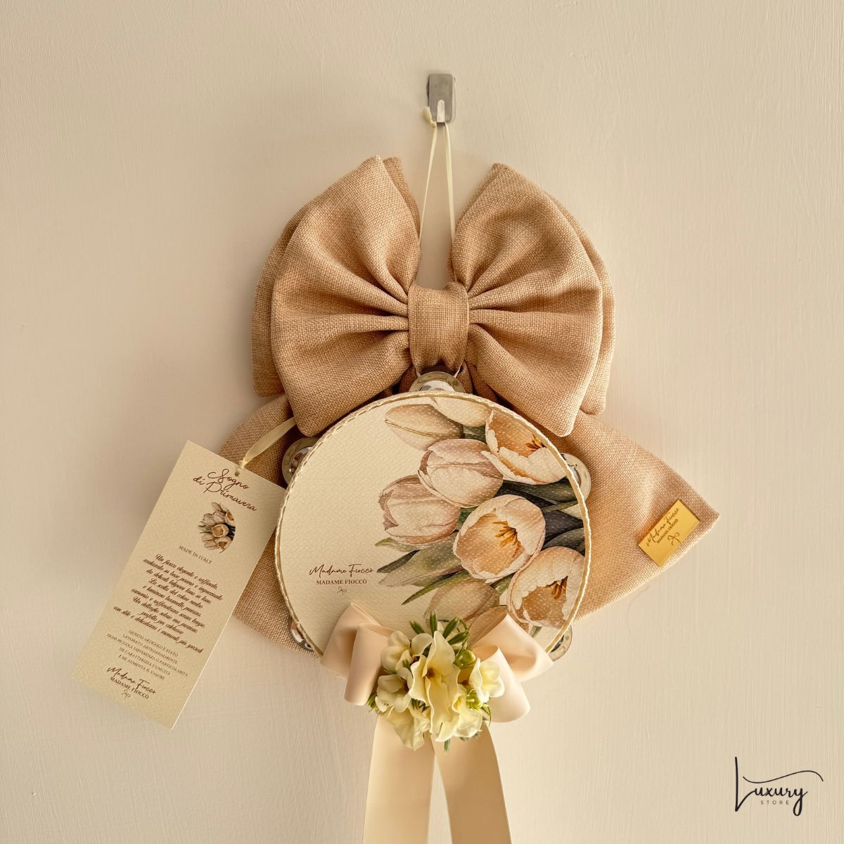 Madame Fiocco' Fiocco con Tamburello H: 30 cm Sogno di primavera