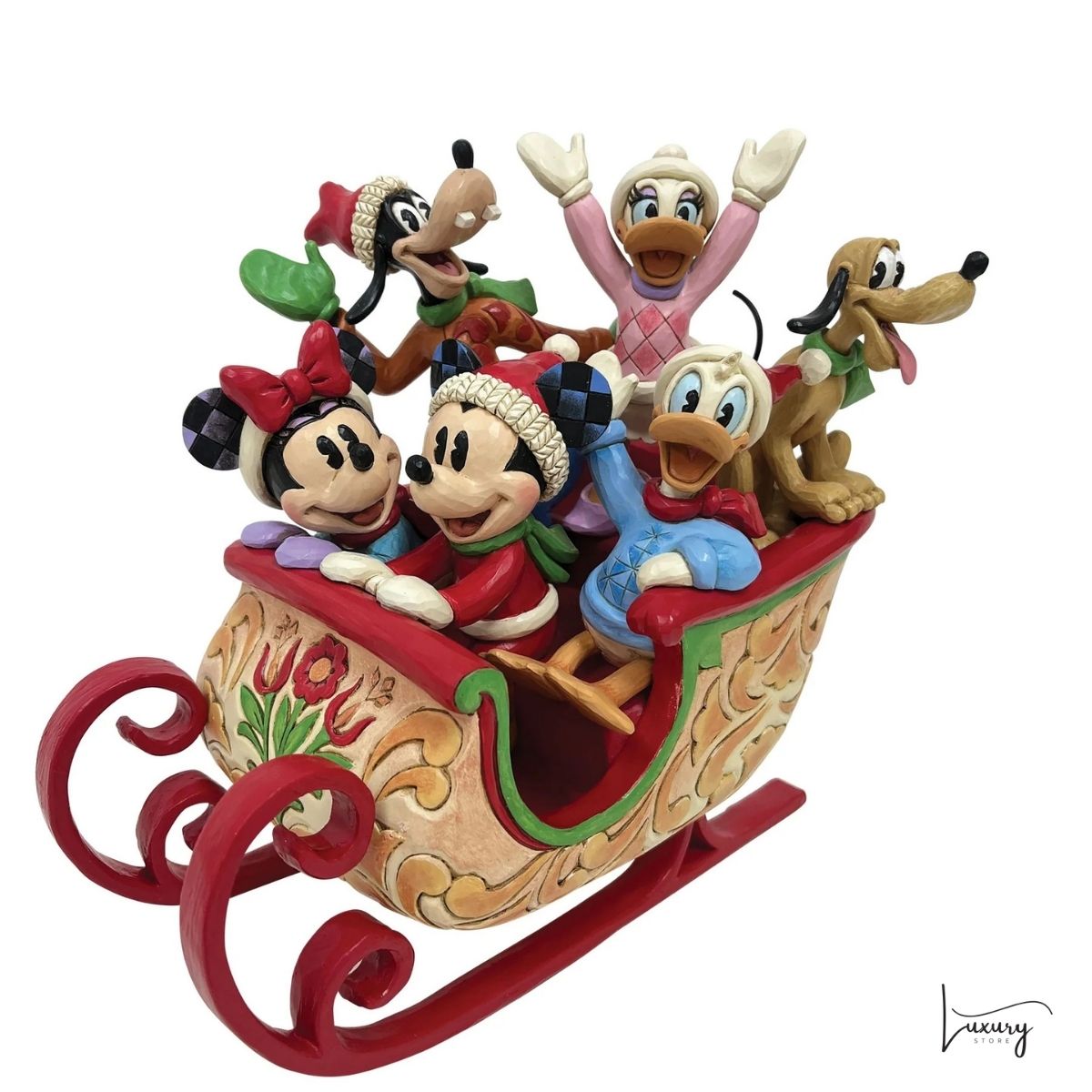 Disney Jim Shore Statuetta La Slitta di Topolino e i suoi Amici
