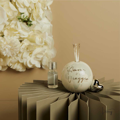 Claraluna Diffusore Globo con cuore silver