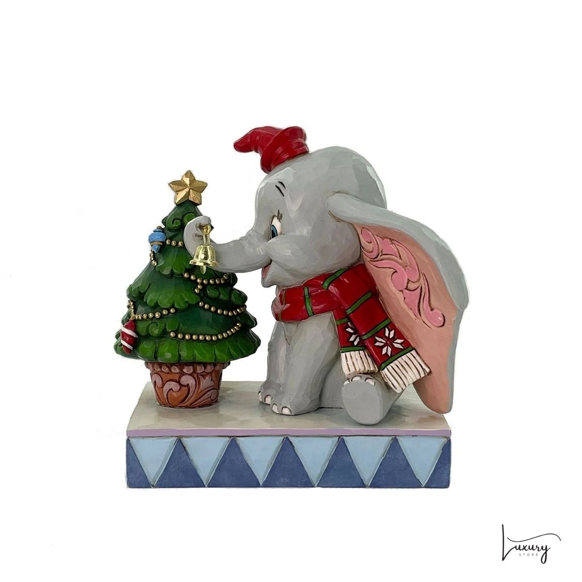 Disney Jim Shore Statuetta Dumbo con Albero di Natale