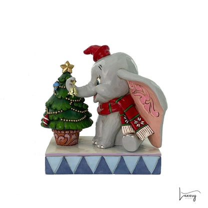 Disney Jim Shore Statuetta Dumbo con Albero di Natale