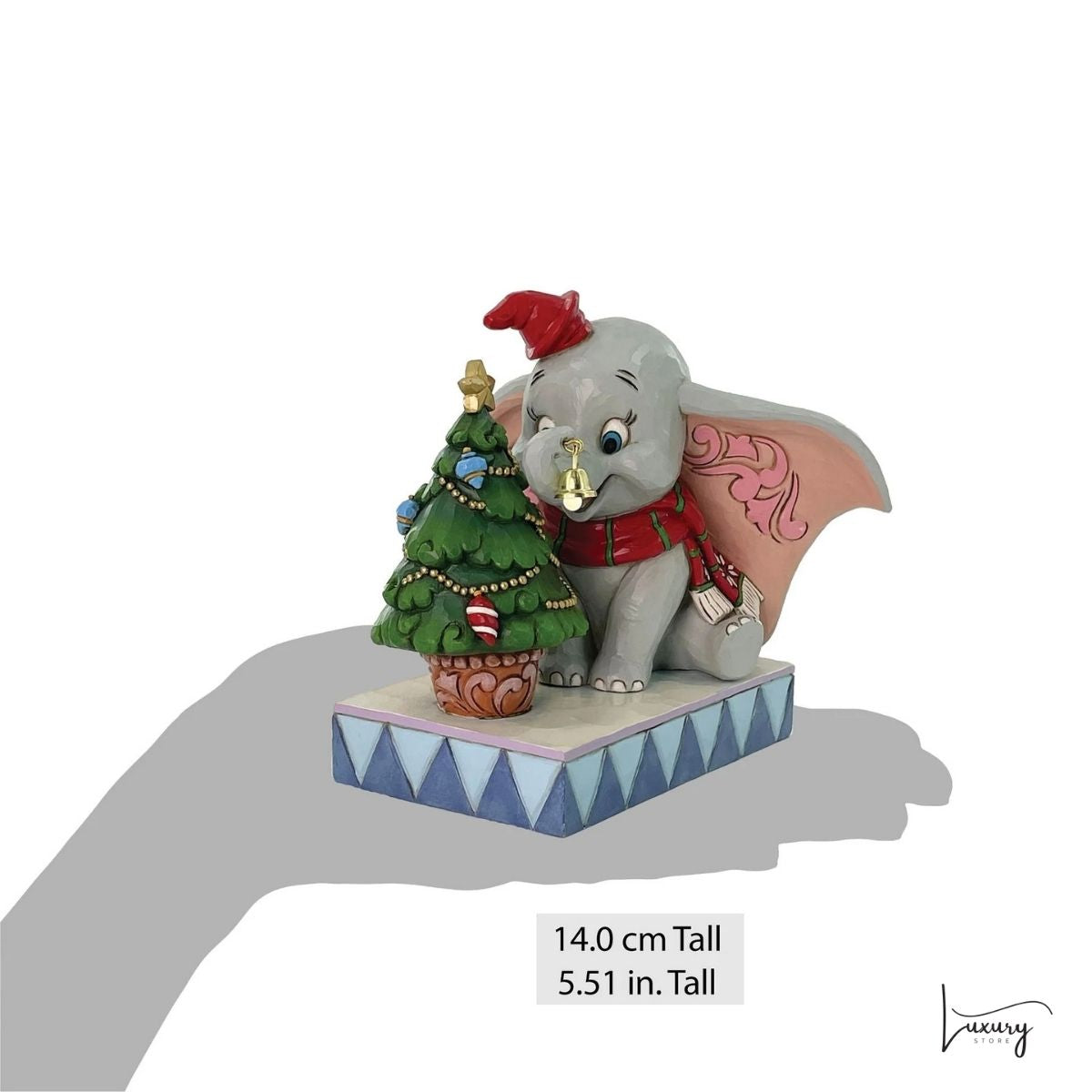 Disney Jim Shore Statuetta Dumbo con Albero di Natale