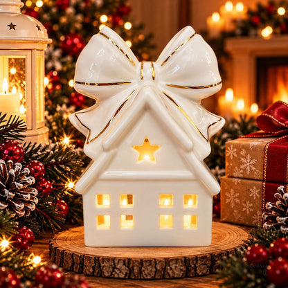 Mascagni  Casetta in porcellana con led