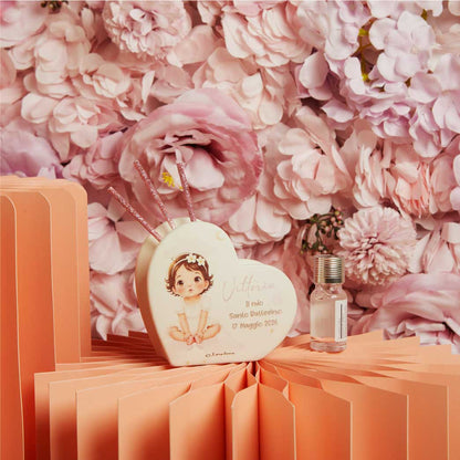 Claraluna Diffusore Cuore Battesimo Personalizzabile
