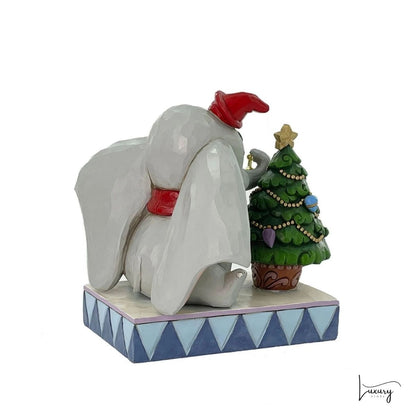 Disney Jim Shore Statuetta Dumbo con Albero di Natale
