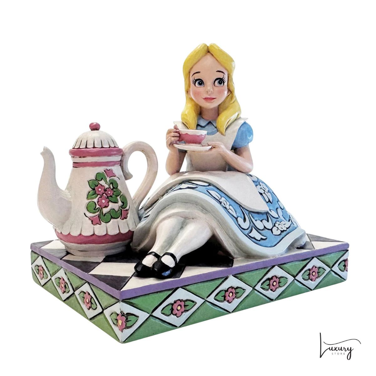 Disney Traditions Figurina Alice con Teiera Gigante – Jim Shore