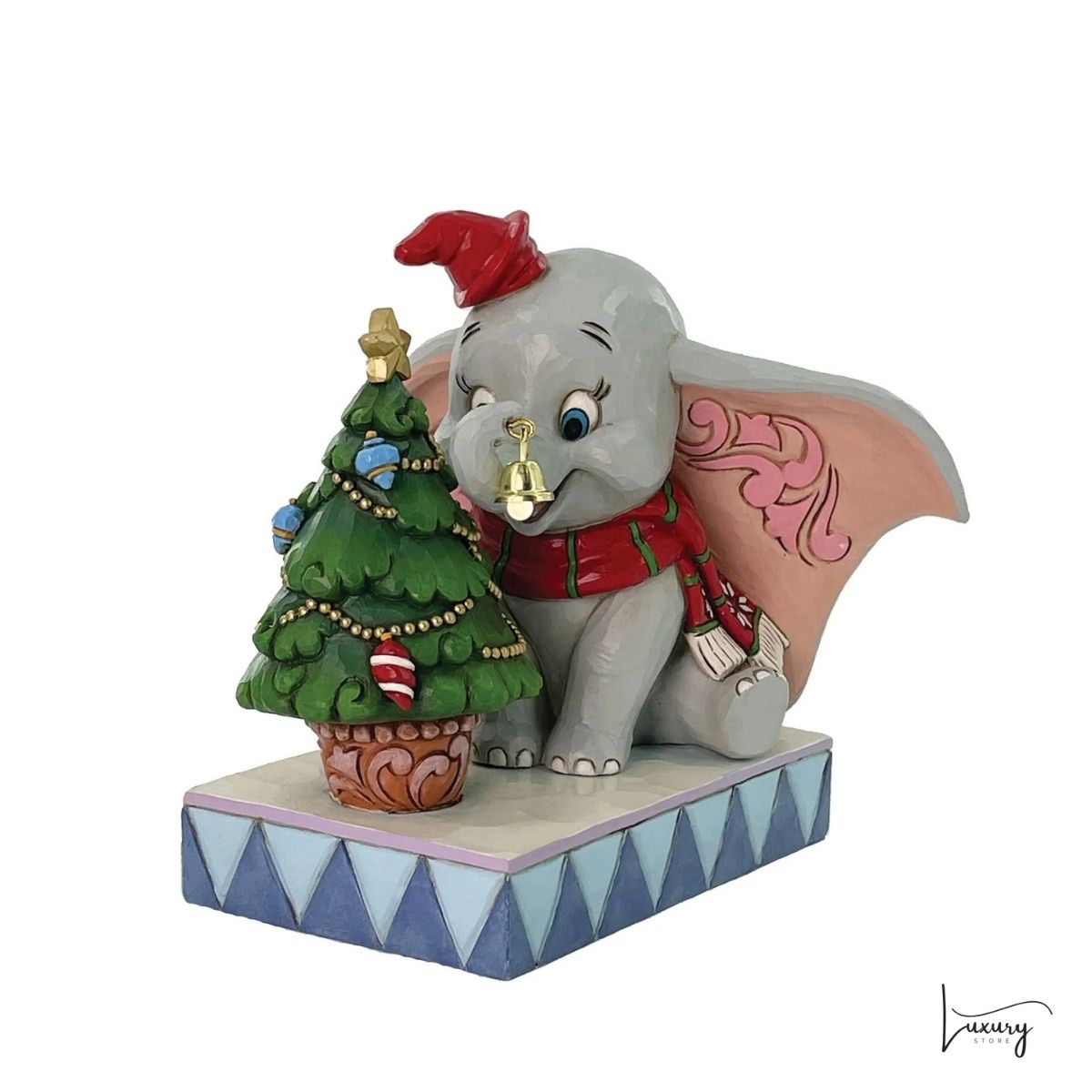 Disney Jim Shore Statuetta Dumbo con Albero di Natale