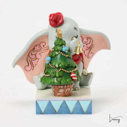 Disney Jim Shore Statuetta Dumbo con Albero di Natale