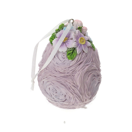 Hervit Uovo in resina da appendere lilla