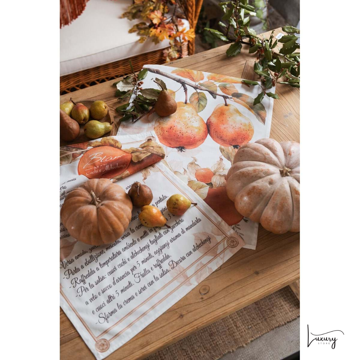 Blanc Mariclò Set 3 Canovacci Persimmon Collection