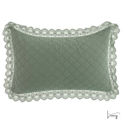 Blanc Mariclò Trapunta con copriguanciali Pizzo Collection