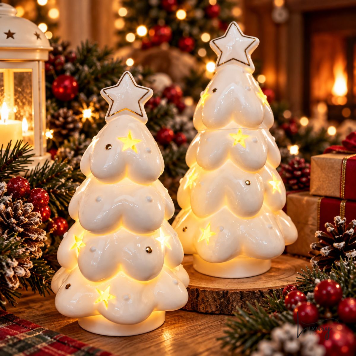 Mascagni Albero di natale in porcellana con led