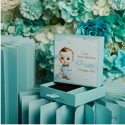 Claraluna Scatola confettata Battesimo Personalizzabile