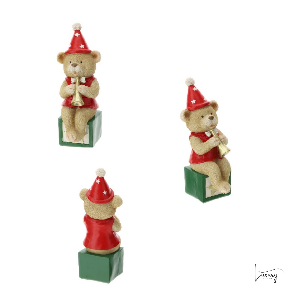 Hervit  Orsetti Musicisti in resina h. 20cm