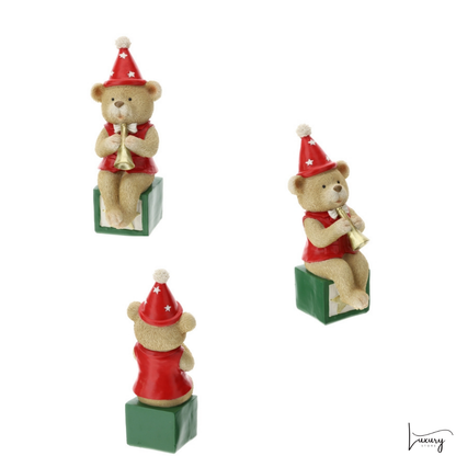 Hervit  Orsetti Musicisti in resina h. 20cm