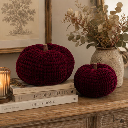 Blanc Mariclò Set 2 Zucche Bordeaux Collezione Zucche di Sogno