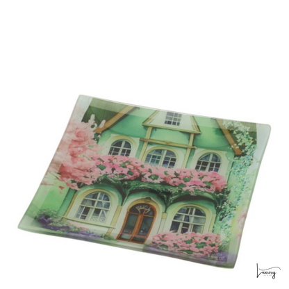 Hervit Piatto in vetro quadrato collezione Cottage