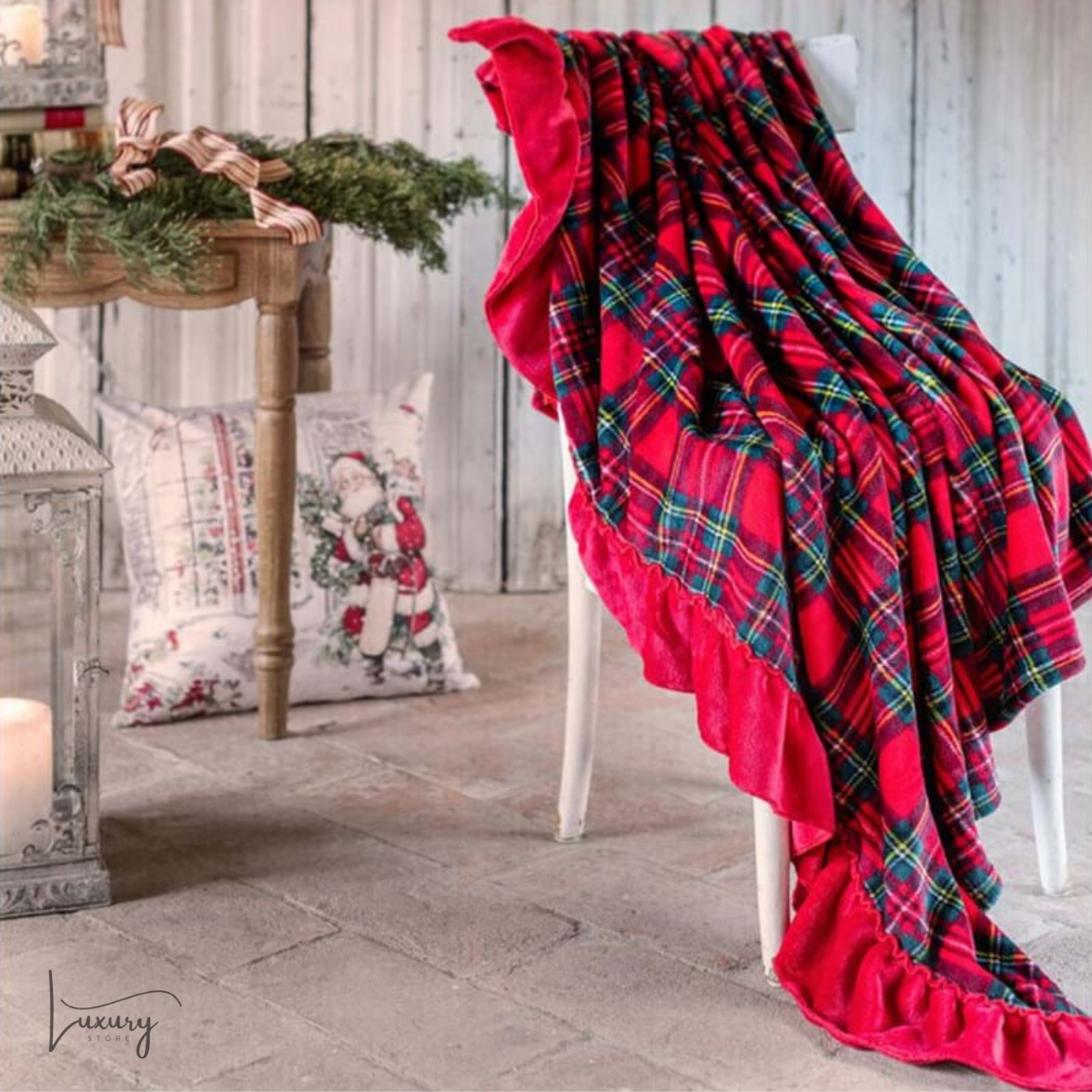 Blanc Mariclò Plaid di Natale in Tartan