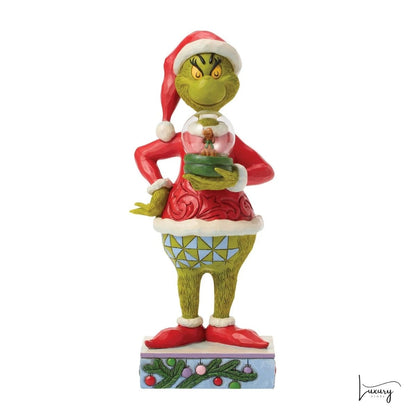 Disney Jim Shore Statuina Grinch con palla di neve