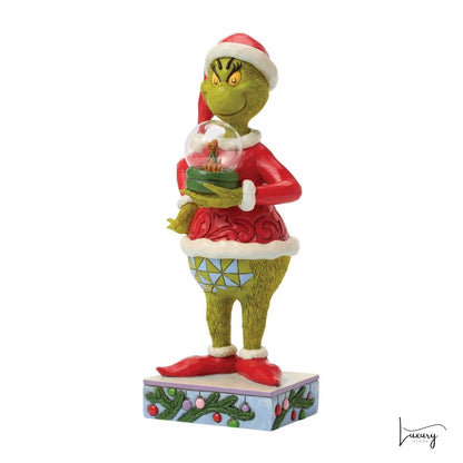 Disney Jim Shore Statuina Grinch con palla di neve