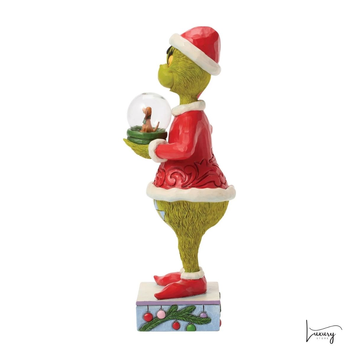 Disney Jim Shore Statuina Grinch con palla di neve
