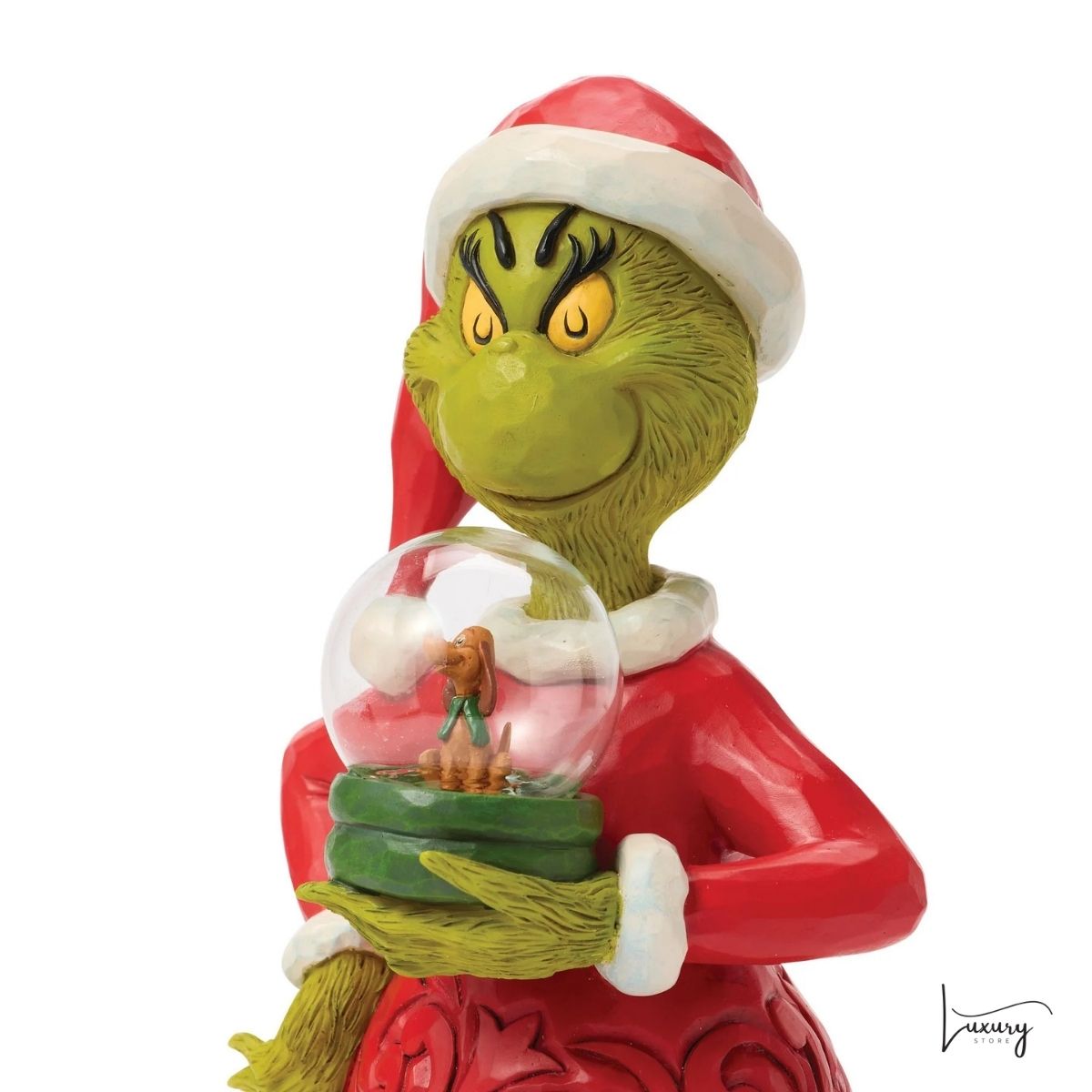 Disney Jim Shore Statuina Grinch con palla di neve