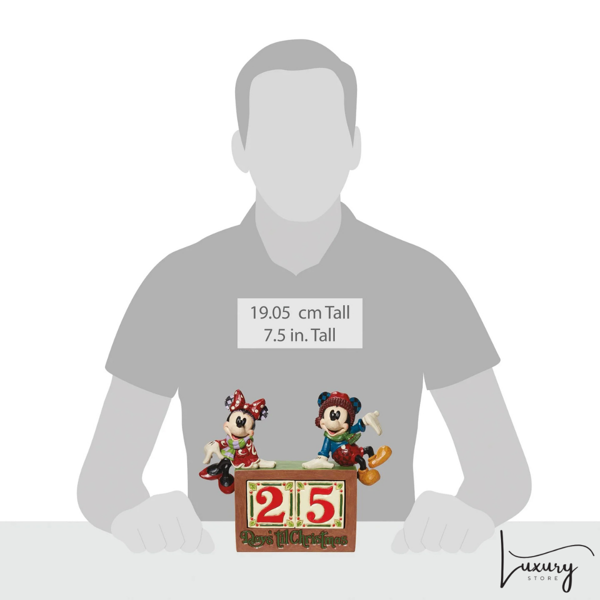 Disney Jim Shore Statuetta Countdown Natale Topolino e Minnnie