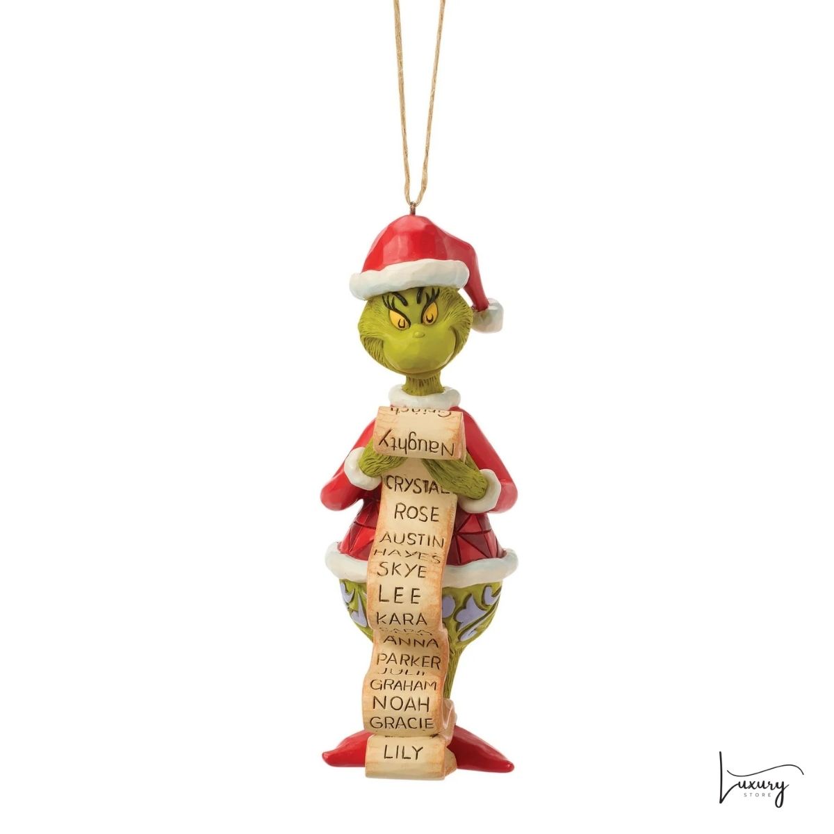 Disney Jim Shore Addobbo Grinch  e la lista dei cattivi