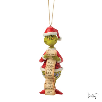 Disney Jim Shore Addobbo Grinch  e la lista dei cattivi