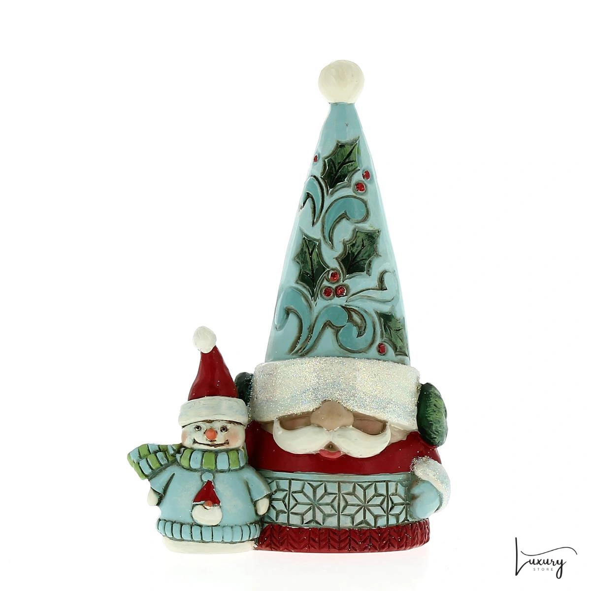 Disney Figurina di gnomo con Babbo Natale