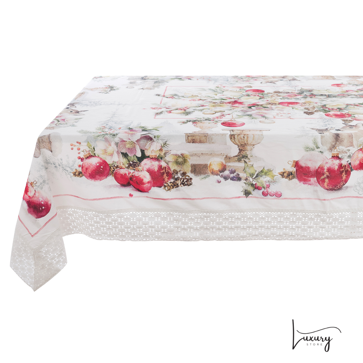 Blanc Mariclò Tovaglia con pizzo Collezione Giardino D' inverno