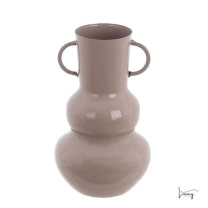 Blanc Mariclo' Vaso in metallo Tortora H. 20 Carmen Collection