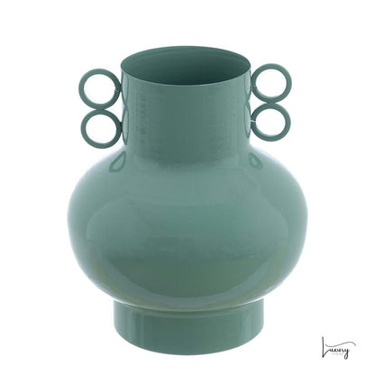 Blanc Mariclo' Vaso in metallo Turchese H. 20 Carmen Collection
