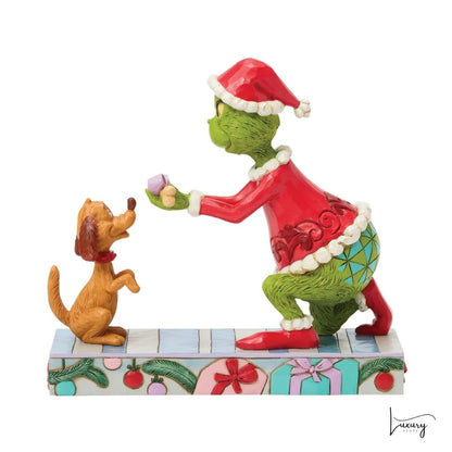 Disney Jim Shore Statuina Grinch e l'osso di Max
